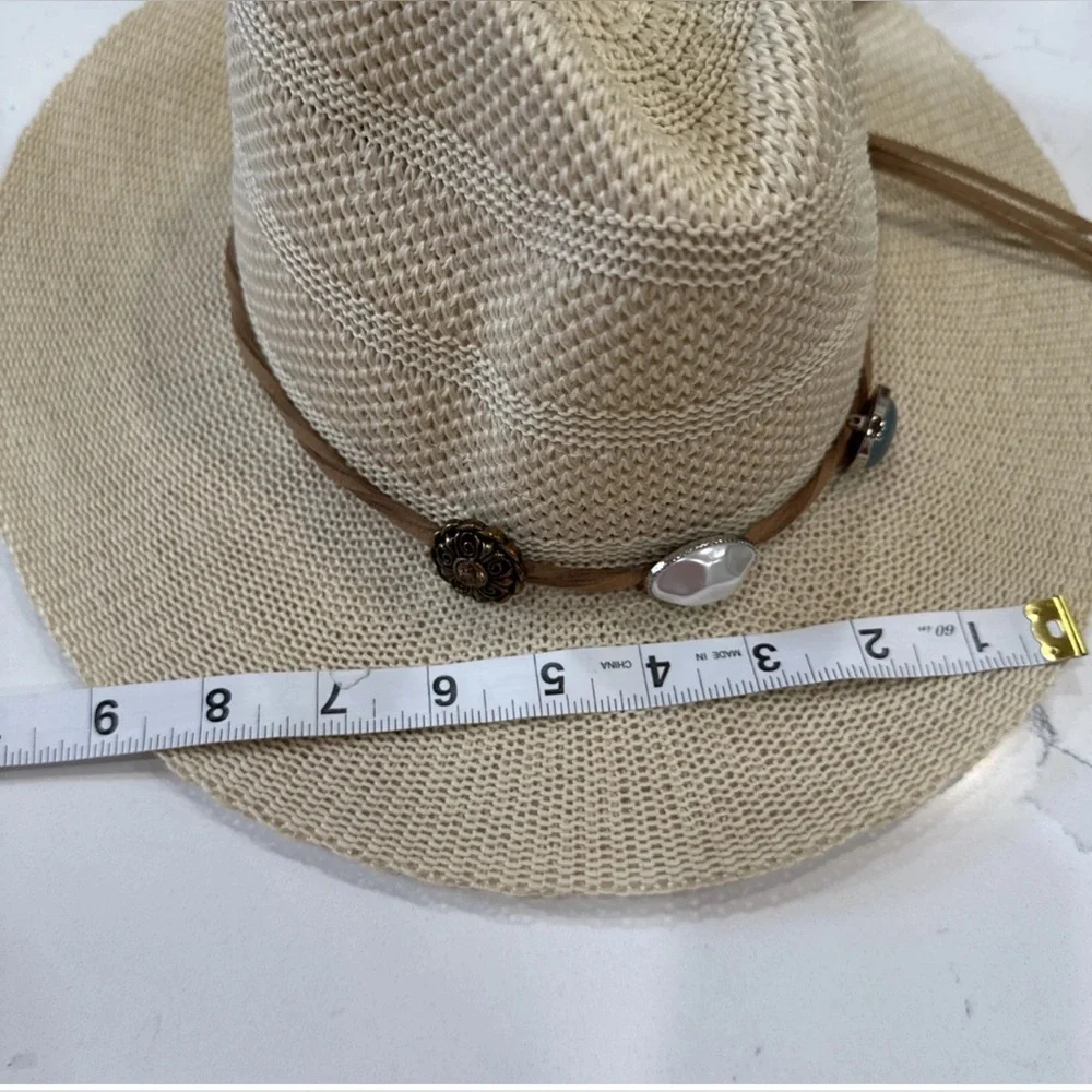 New Steve Madden Ivory Wide Brim Sun Hat Western Beach Nordstrom Coastal Cowgirl